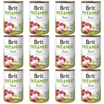 Brit Pate & Meat 12 x 400g Duck mokra karma dla psa