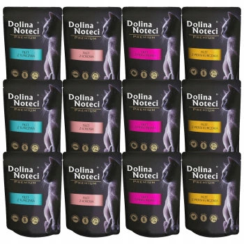 DOLINA NOTECI Premium Filet karma mokra dla kota mix smaków 12 x 85g