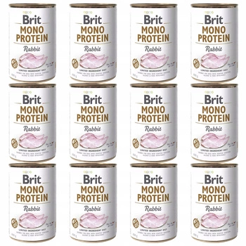 Brit Mono Protein 12 x 400g Rabbit mokra karma dla psa