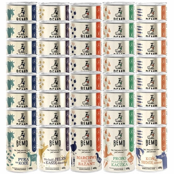 BEMO karma mokra dla psa mix smaków 45 x 400 g Monobiałkowa