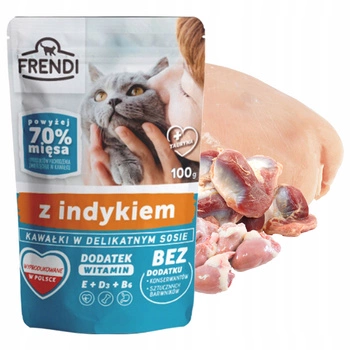 Mokra karma dla kota Frendi 100g Indyk