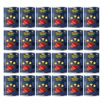 Gaczoo Miejska Miska bezzbożowa karma mokra dla psa Stek Wołowy 24 x 400g