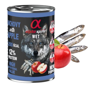 ALPHA SPIRIT Karma mokra dla psa ANCHOIS 400g