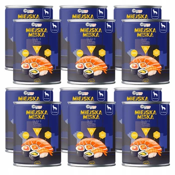 Gaczoo Miejska Miska bezzbożowa karma mokra dla psa Sushi z Rybą 12 x 400g