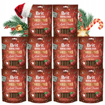 BRIT CHRISTMAS Dental Stick przysmak dentystyczny dla psa Jabłko 10 x 250g
