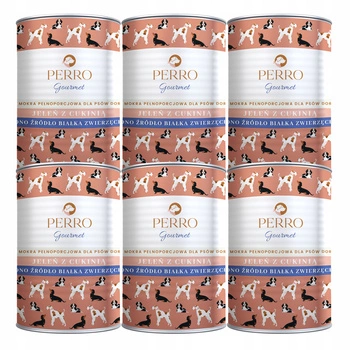 PERRO Gourmet Karma mokra dla psa Jeleń z cukinią 6 x 400g