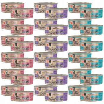 WIEJSKA ZAGRODA Karma mokra dla kota mix smaków 36 x 85g bezzbożowa