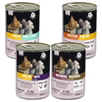 PET REPUBLIC Karma mokra kawałki w galaretce dla kota mix smaków 4 x 400g