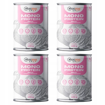Gaczoo Mono Protein Puppy karma mokra dla szczeniąt Indyk 4 x 400g