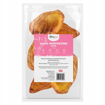 GACZOO 100% Naturalny przysmak dla psa Ucho Wieprzowe Duże XL 5 sztuk smakołyk