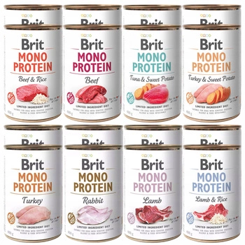 Brit Mono Protein 16 x 400g Mix mokra karma dla psa
