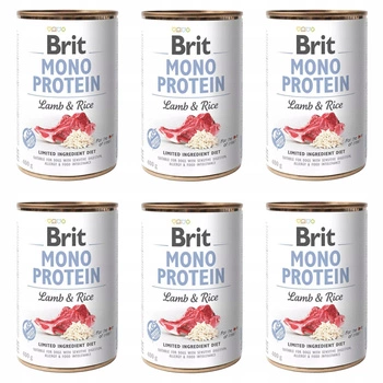 Brit Mono Protein 6 x 400g Lamb & Rice mokra karma dla psa