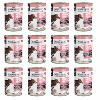 WIEJSKA ZAGRODA MONO Karma mokra dla kota Wołowina 12 x 400g Bezzbożowa