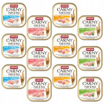 ANIMONDA Carny Pure & Mild karma mokra dla kota mix smaków 12 x 100g