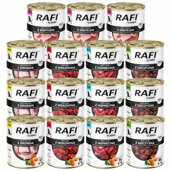 Dolina Noteci Rafi Classic karma mokra dla psa mix smaków 15 x 800g