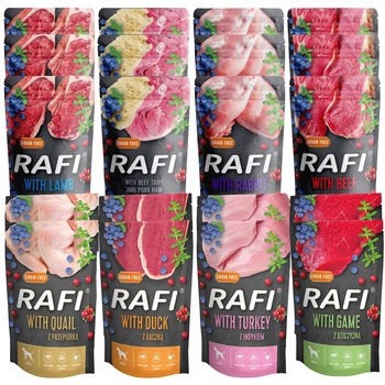 Karma mokra dla psa Saszetka RAFI MIX Smaków 20 x 500g