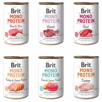 Brit Mono Protein 6 x 400g mix mokra karma dla psa 