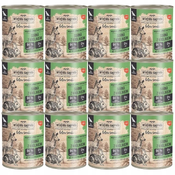 WIEJSKA ZAGRODA Leśne smaki Mokra karma dla psa  12 x 800g Sarna Królik