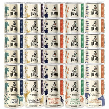 BEMO karma mokra dla psa mix smaków 30 x 400 g Monobiałkowa