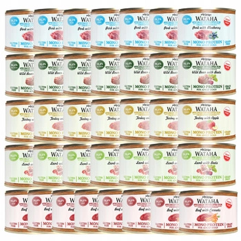 WATAHA Mono Protein Adult karma mokra dla psa mix smaków 36 x 185g