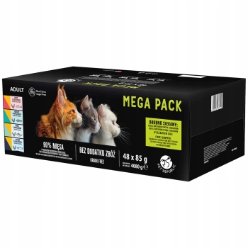 PET REPUBLIC Saszetka karma mokra dla kota rybno-mięsny mix smaków 48 x 85g