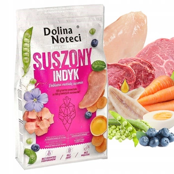 DOLINA NOTECI Karma sucha dla psa Indyk 9 kg Bezzbożowa