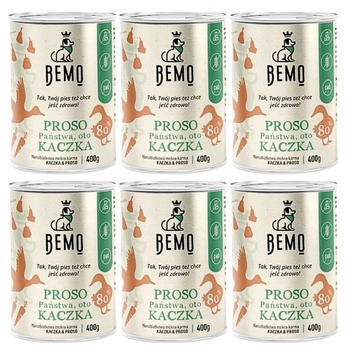 BEMO karma mokra dla psa PROSO PAŃSTWA, OTO KACZKA! 6 x 400g monobiałkowa