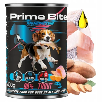 GAME DOG Prime Bite Monoprotein mokra karma dla psa pstrąg 400g