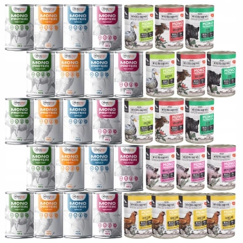 WIEJSKA ZAGRODA GACZOO MONO karma mokra dla psa mix smaków 36 x 400g
