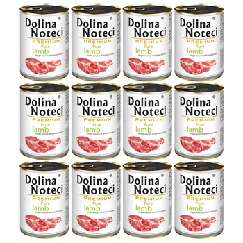 DOLINA NOTECI Premium Pure karma mokra dla psa jagnięcina 12 x 400g