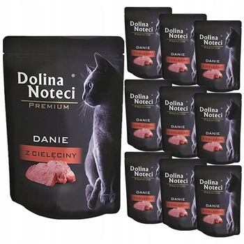 DOLINA NOTECI Premium mokra karma dla kota Cielęcina 10 x 85g bezzbożowa