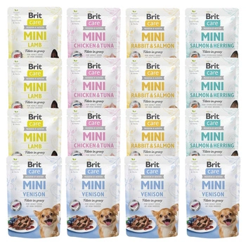 Brit Care Mini 16 x 85g mix mokra karma dla psa