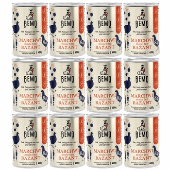 BEMO karma mokra dla psa MARCHWI MNIE TEN BAŻANT 12 x 400g monobiałkowa
