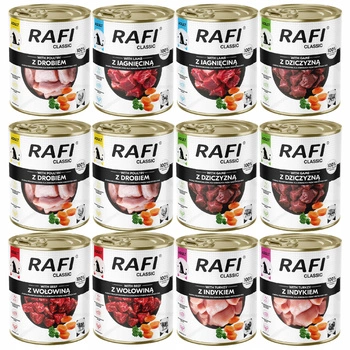 Dolina Noteci Rafi Classic karma mokra dla psa mix smaków 12 x 800g
