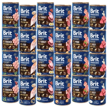 Brit By Nature 24 x 400g Mix mokra karma dla psa