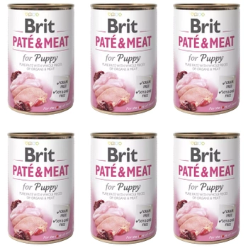 Brit Pate & Meat 6 x 400g Puppy mokra karma dla szczeniąt 