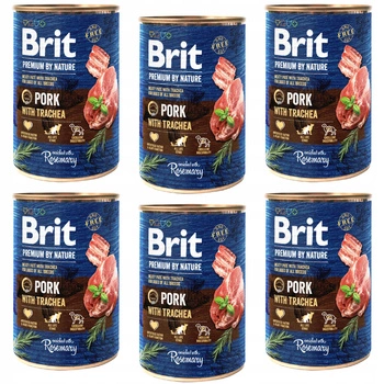 Brit By Nature 6 x 400g Pork mokra karma dla psów