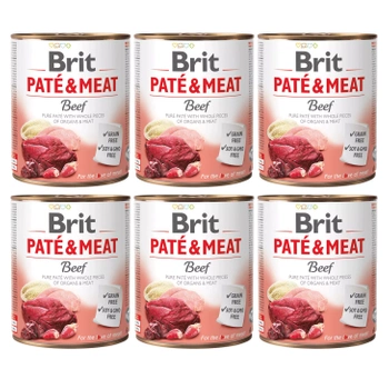 Brit Pate & Meat 6 x 800g Beef mokra karma dla psa 