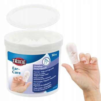TRIXIE Zestaw CHUSTECZEK do pielęgnacji uszu x 50