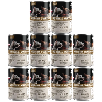 PET REPUBLIC karma mokra dla psa kawałki sos Wątróbka z Warzywami 10 x 400g