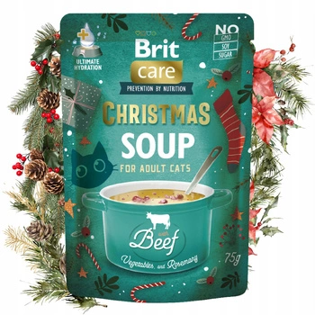 BRIT CHRISTMAS SOUP karma mokra zupa dla kota Wołowina 75g