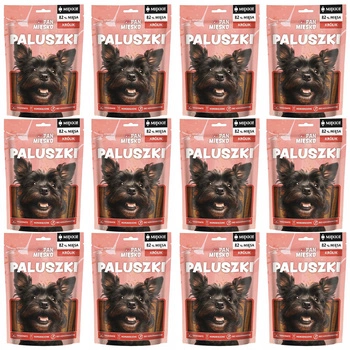 PAN MIĘSKO Paluszki Naturalny Smakołyk przysmak dla psa Królik 12 x 100g