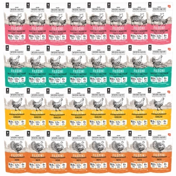 Wiejska Zagroda Fileciki karma mokra dla kota Mix Smaków 32 x 85g