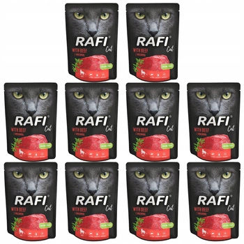 RAFI Karma mokra dla kota Dolina Noteci Wołowina 10 x 300g