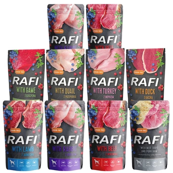 Karma mokra dla psa RAFI MIX Smaków 10 x 500g
