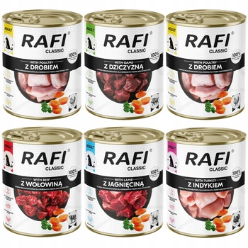 Dolina Noteci Rafi Classic karma mokra dla psa mix smaków 6 x 800g