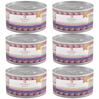 PERRO Gourmet Karma mokra dla psa Królik z marchewką 6 x 200g