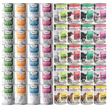 WIEJSKA ZAGRODA GACZOO MONO karma mokra dla psa mix smaków 48 x 400g