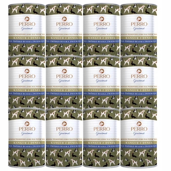 PERRO Gourmet Karma mokra dla psa Kangur z dynią 12 x 400g
