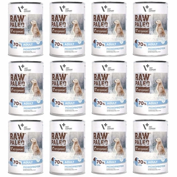 Raw Paleo Adult Karma mokra psa MONO Adult Dorsz 12 x 400g Bezzbożowa